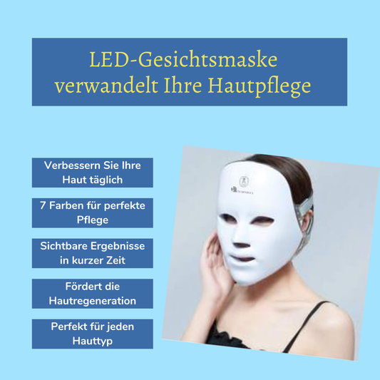 7-Farben-Photonen-LED-Gesichtsmaske, Rotlicht, Therapie, Anti-Aging, Gesicht