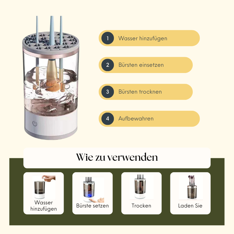 USB-Stecker Tragbarer elektrischer Makeup-Pinselreiniger